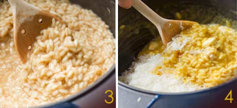 Risotto carbonara step by step 3-4