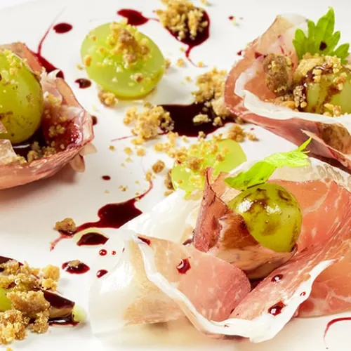 Culatello, uva ghiacciata e lambrusco la ricetta