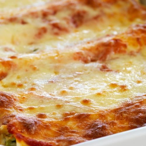Cannelloni mit kochschinken und mozzarella