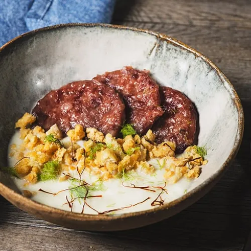 Cotechino con vellutata di finocchi allo zafferano ricetta