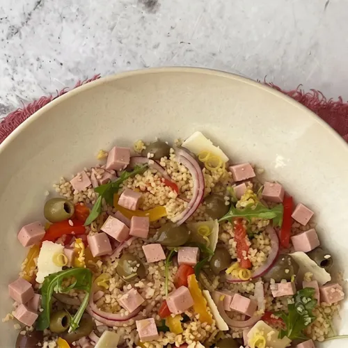 Cous Cous estivo con cubetti di cotto