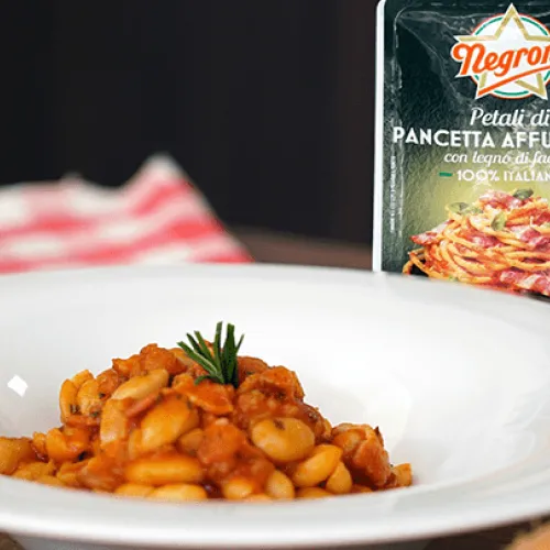 Gnocchetti sardi con Petali di Pancetta Affumicata Negroni