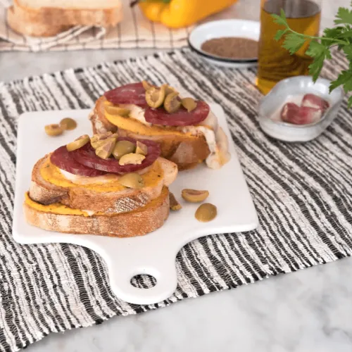 Panino con Negronetto e mousse di peperoni