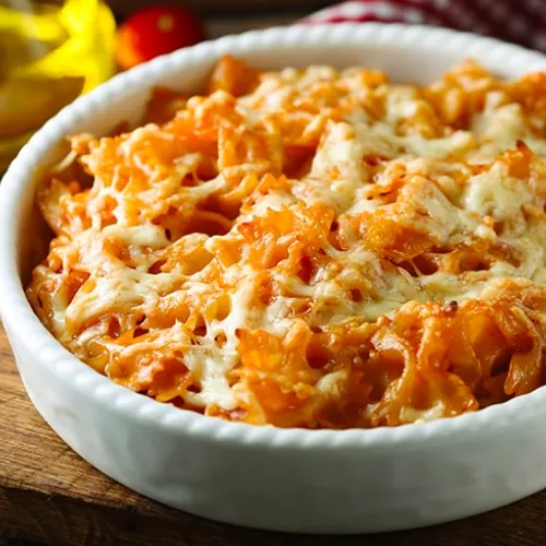 Pasta al forno con mortadella e scamorza