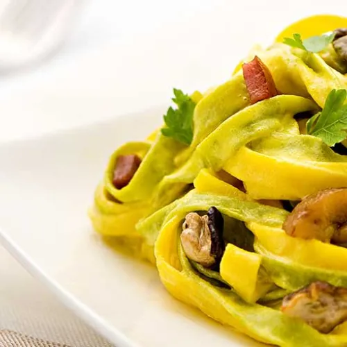 Pasta pancetta e funghi