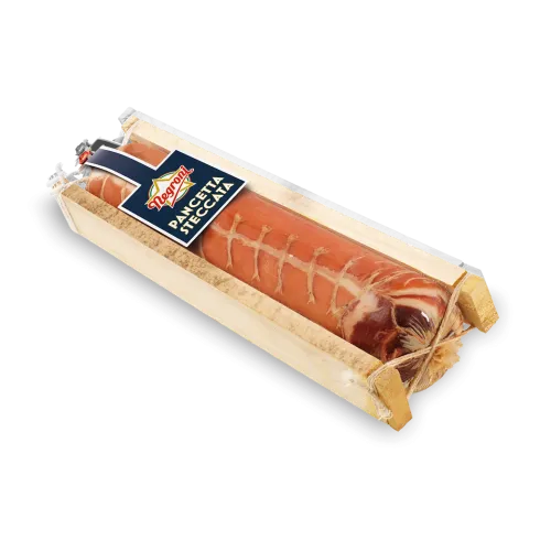 confezione di pancetta steccata