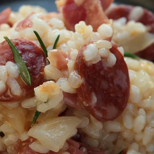 Risotto al salame