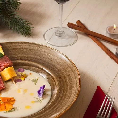 Spiedini di cotechino e polenta