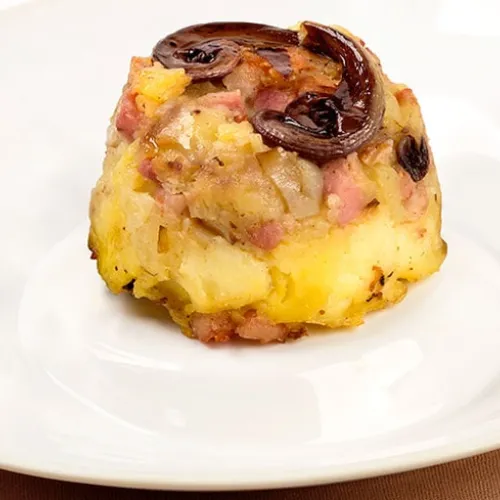 Tortino di patate e pancetta affumicata, Rugiati per Negroni