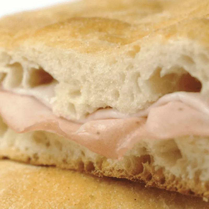 pizza bianca e mortadella