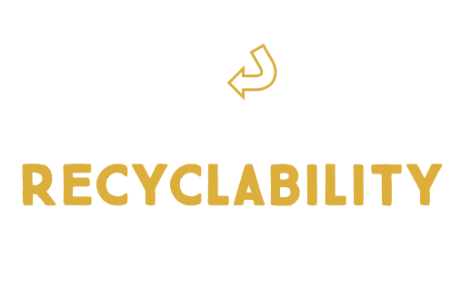 increased recyclability of the materials employed
